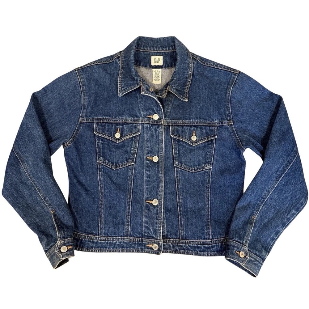 GAP 1969 Denim Jacket Woman's Size L Icon Style‎ Blue Medium (READ)